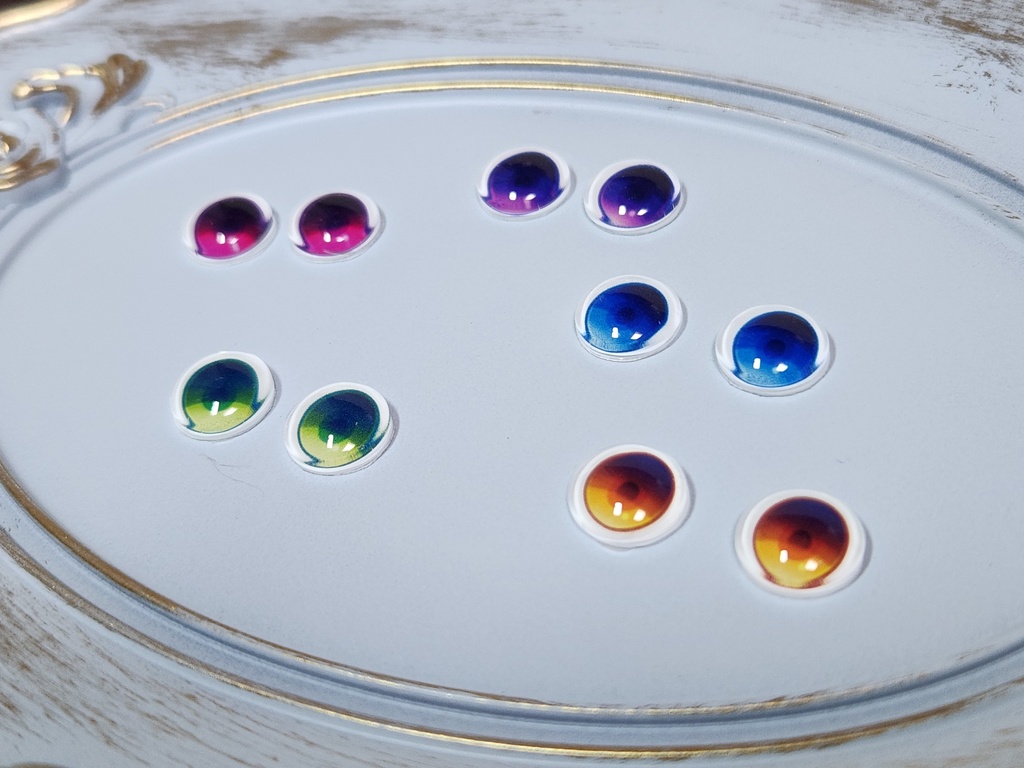 くらやみアイ 10mm/8mm/8x10mm ハンドメイドカボションアイ