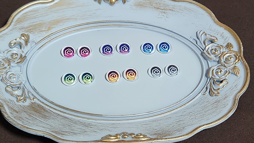 ぐるぐるアイ 10mm/8mm/8x10mm ハンドメイドカボションアイ