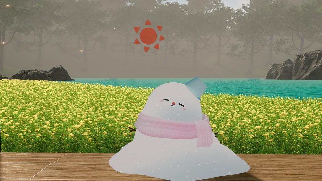 🐾無料3Dモデル🐾 ぽんぽんゆきだるま