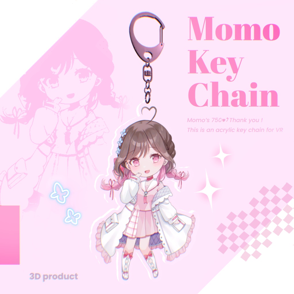 Momo :: Acrylic Keychain (3D)