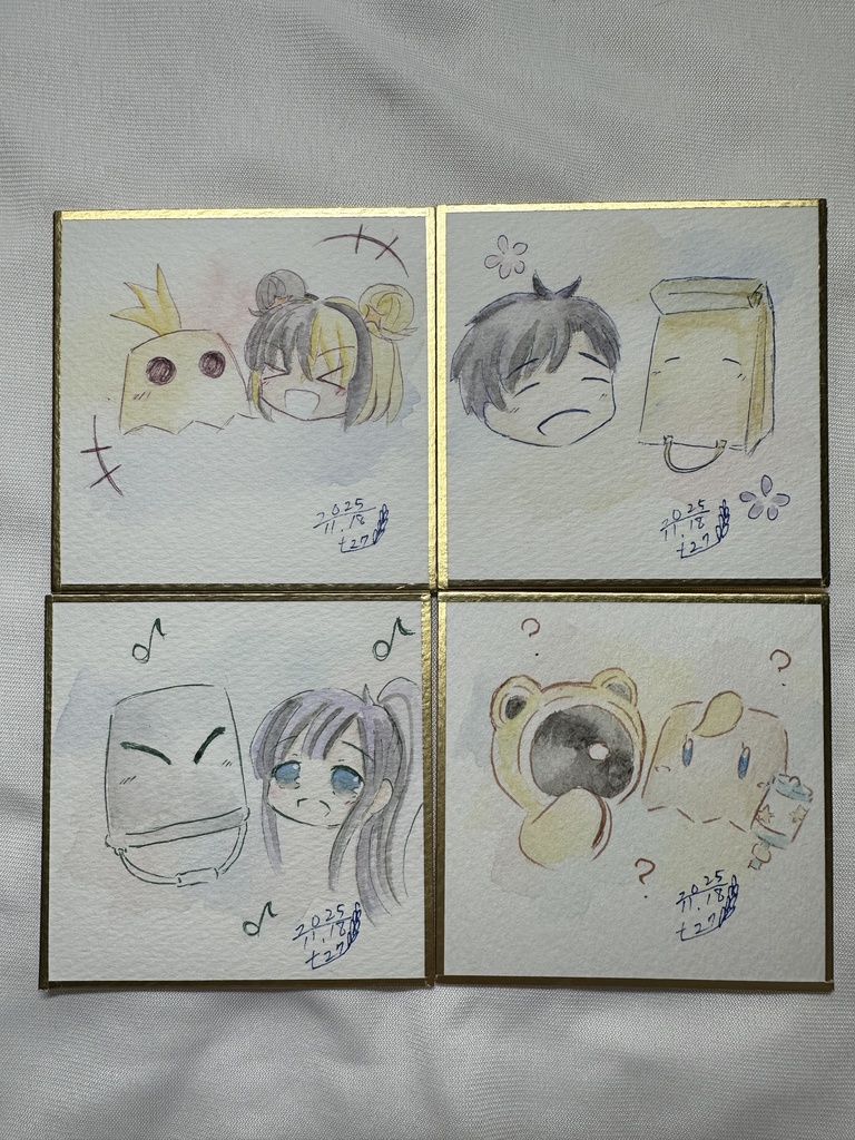 ちまっと絵色紙　ひまパン