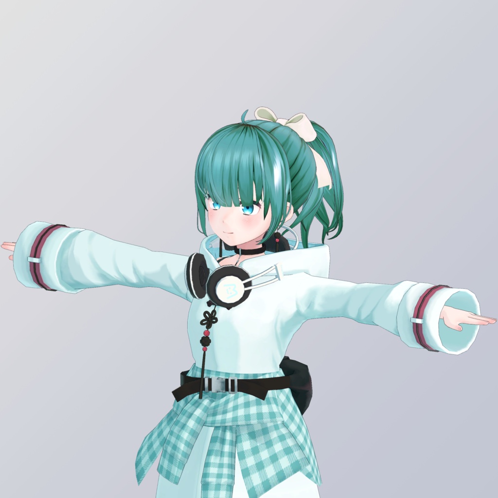 【ポニーテール】VRChat用素材(8モデル対応)【PhysBones対応】