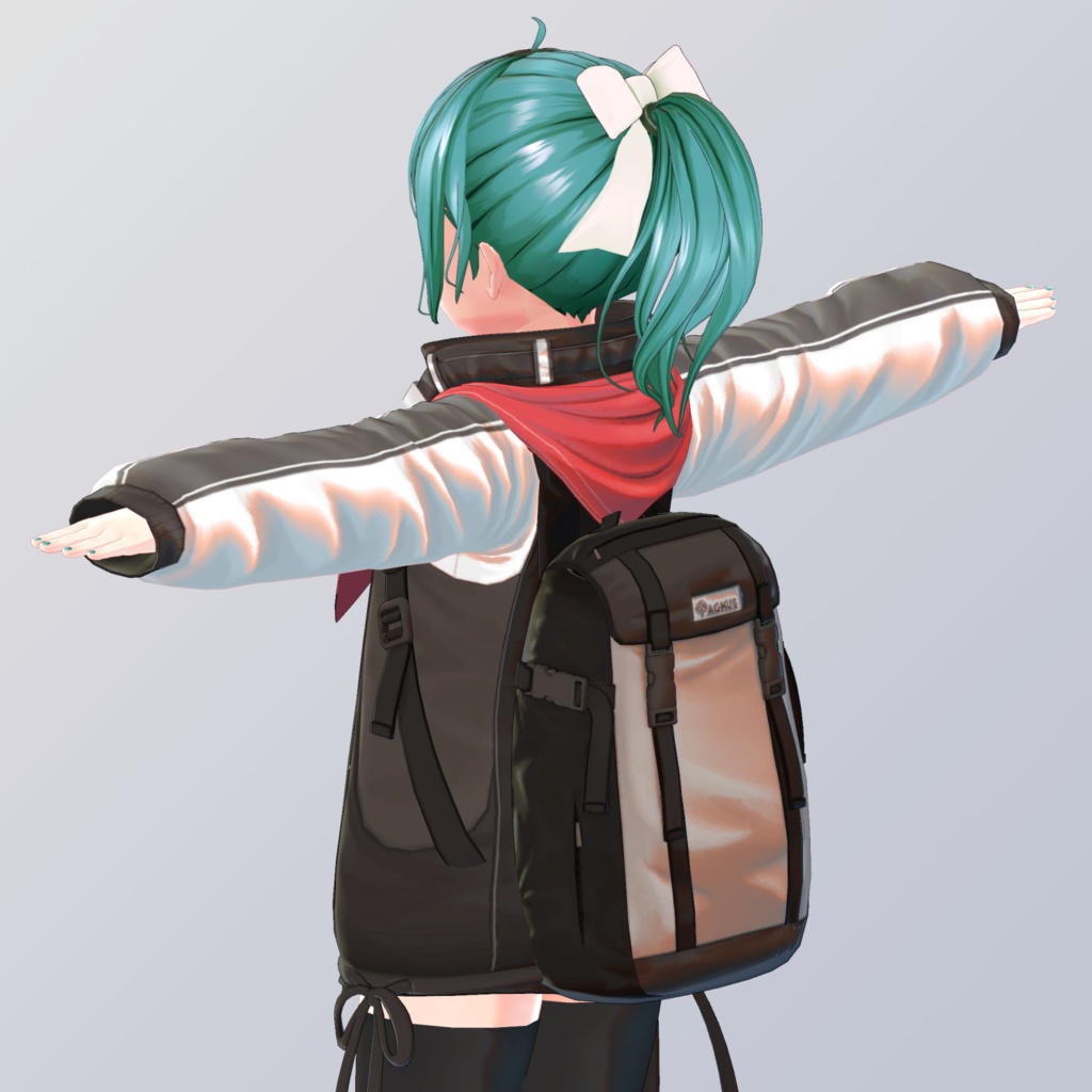 【ポニーテール】VRChat用素材(8モデル対応)【PhysBones対応】