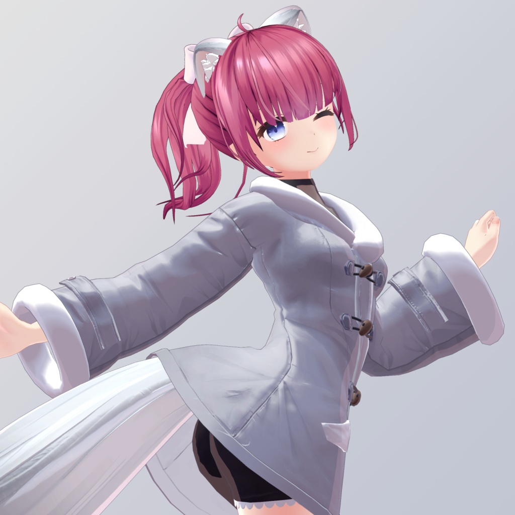 【ポニーテール】VRChat用素材(8モデル対応)【PhysBones対応】