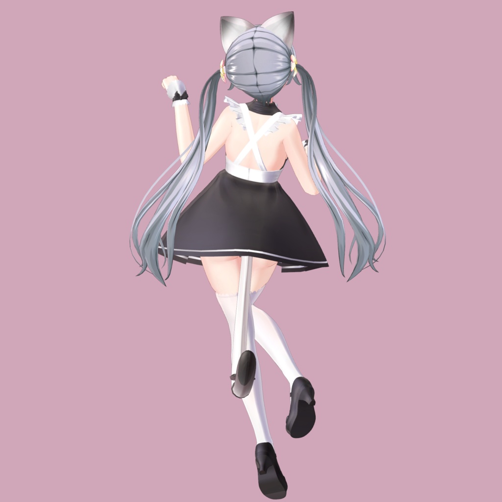 ロングツインテール】VRChat用素材【PhysBones対応】