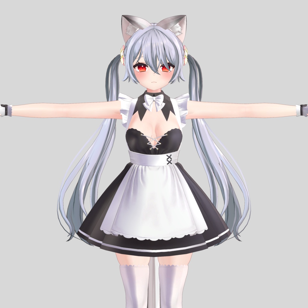 ロングツインテール】VRChat用素材【PhysBones対応】