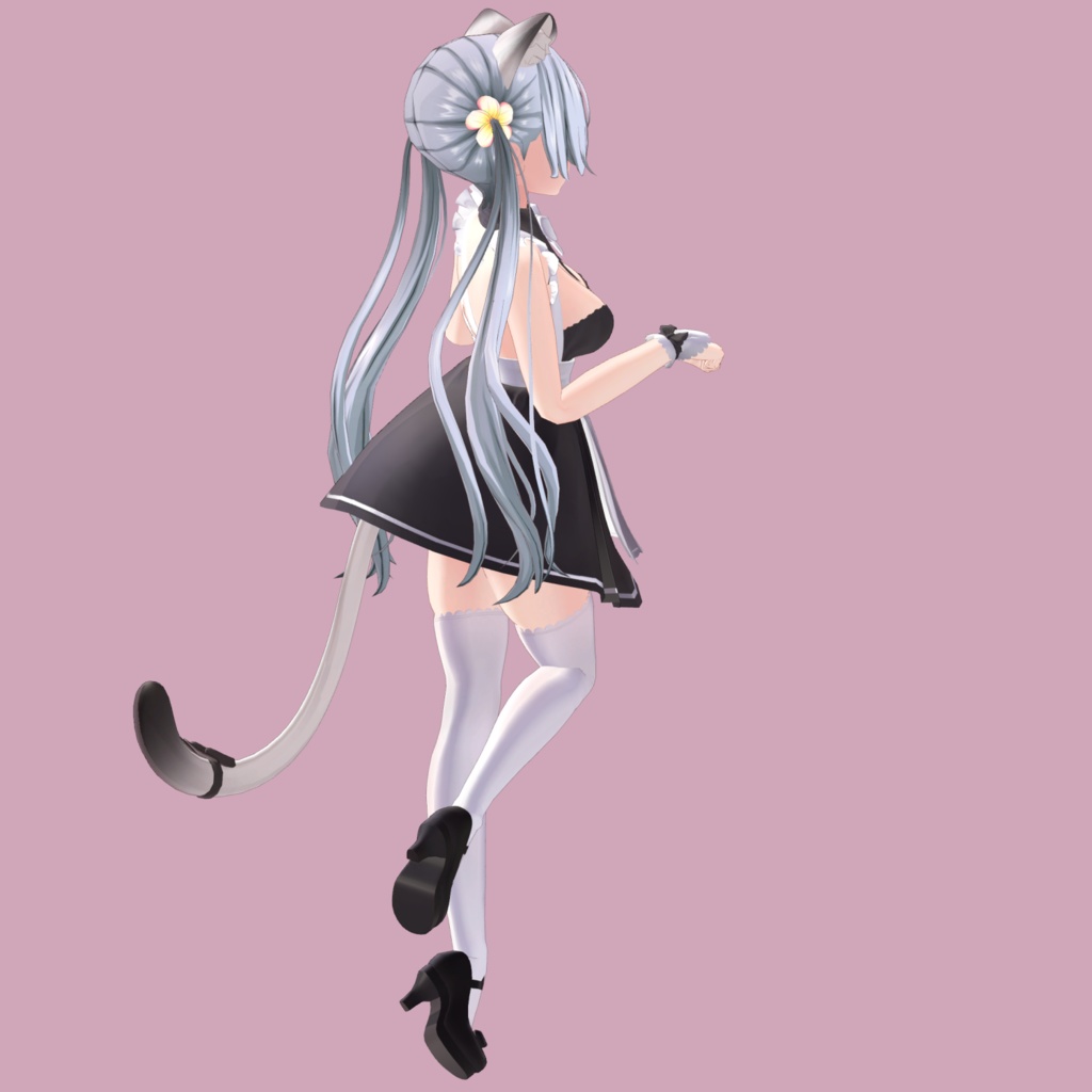 ロングツインテール】VRChat用素材【PhysBones対応】