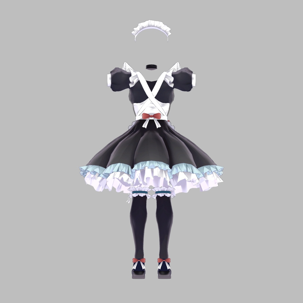 メイド服 Maidcostume Vrchat用素材 Physbones対応 Sharu Akanech Booth