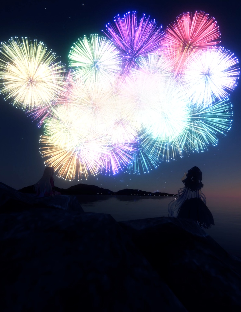 夜空に「文字を描ける」花火-TextFireworks- (全40種)【VRC想定・MA対応】
