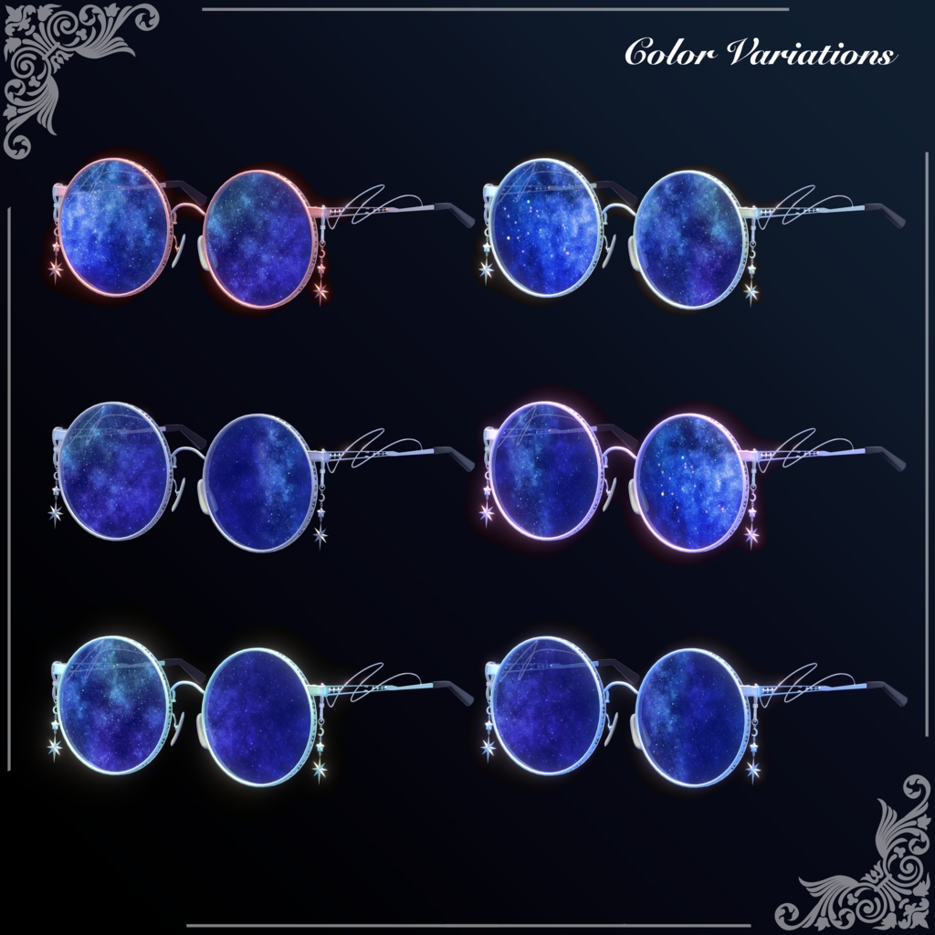 『StellarGlasses』(流れ星エフェクト付き星空眼鏡)