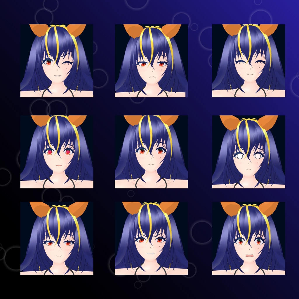 VRC想定アバター「蒼海のレムリア」