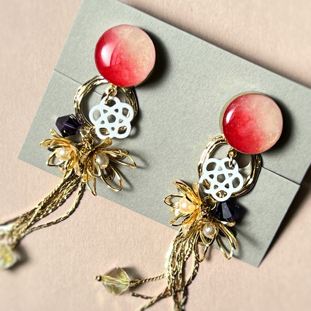 喧嘩祭りモチーフ 敬人・英智イメージ 耳飾り