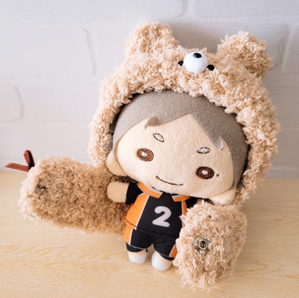 12cmぬい服 ポンチョ(くま①)