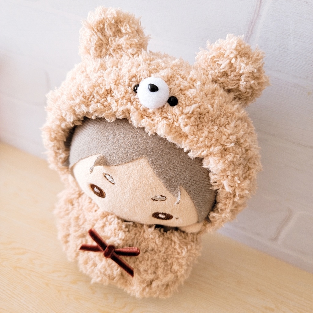 12cmぬい服 ポンチョ(くま①)