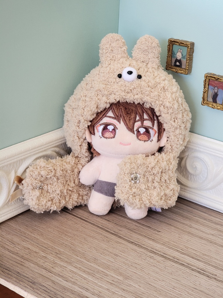 12cmぬい服 ポンチョ(うさぎ②)