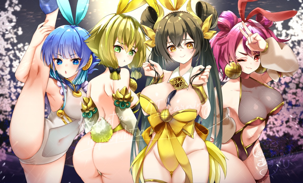 御巫BunnyGardenプレイマット