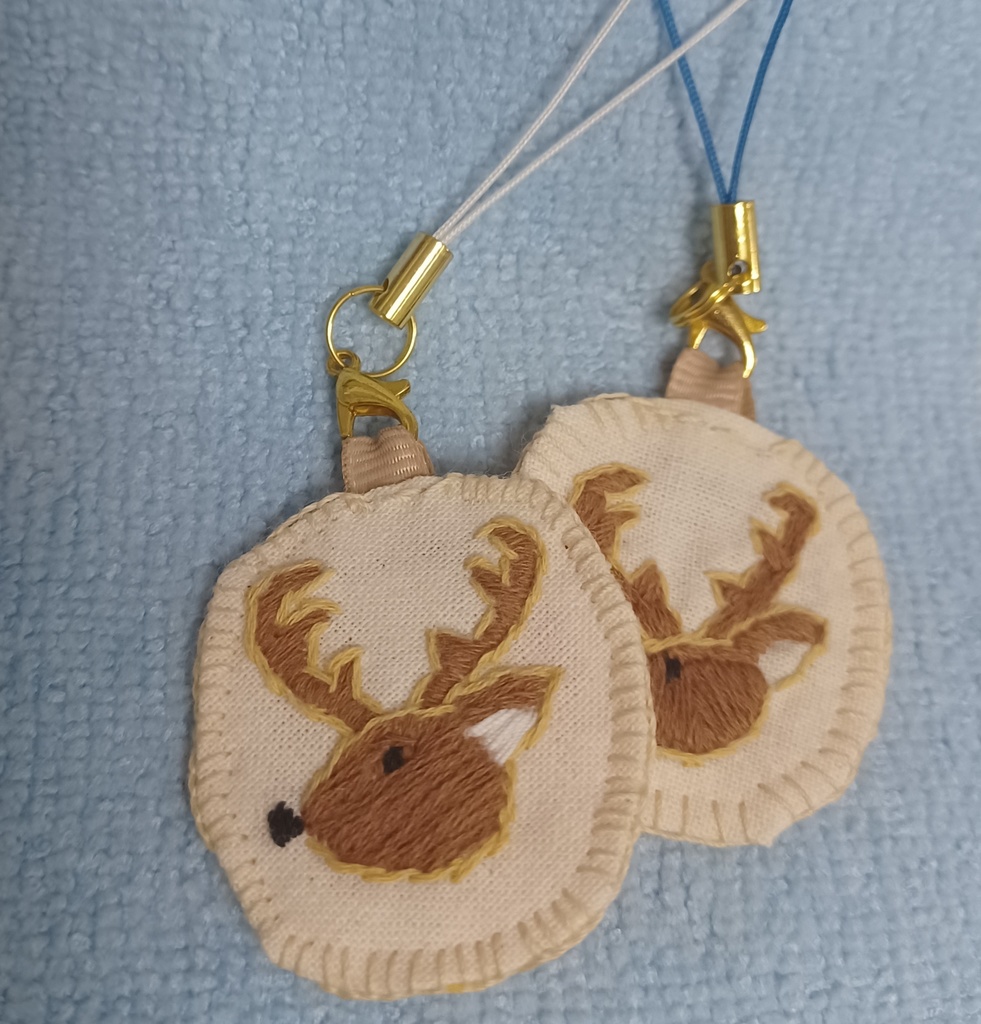 しか刺繍キーホルダー