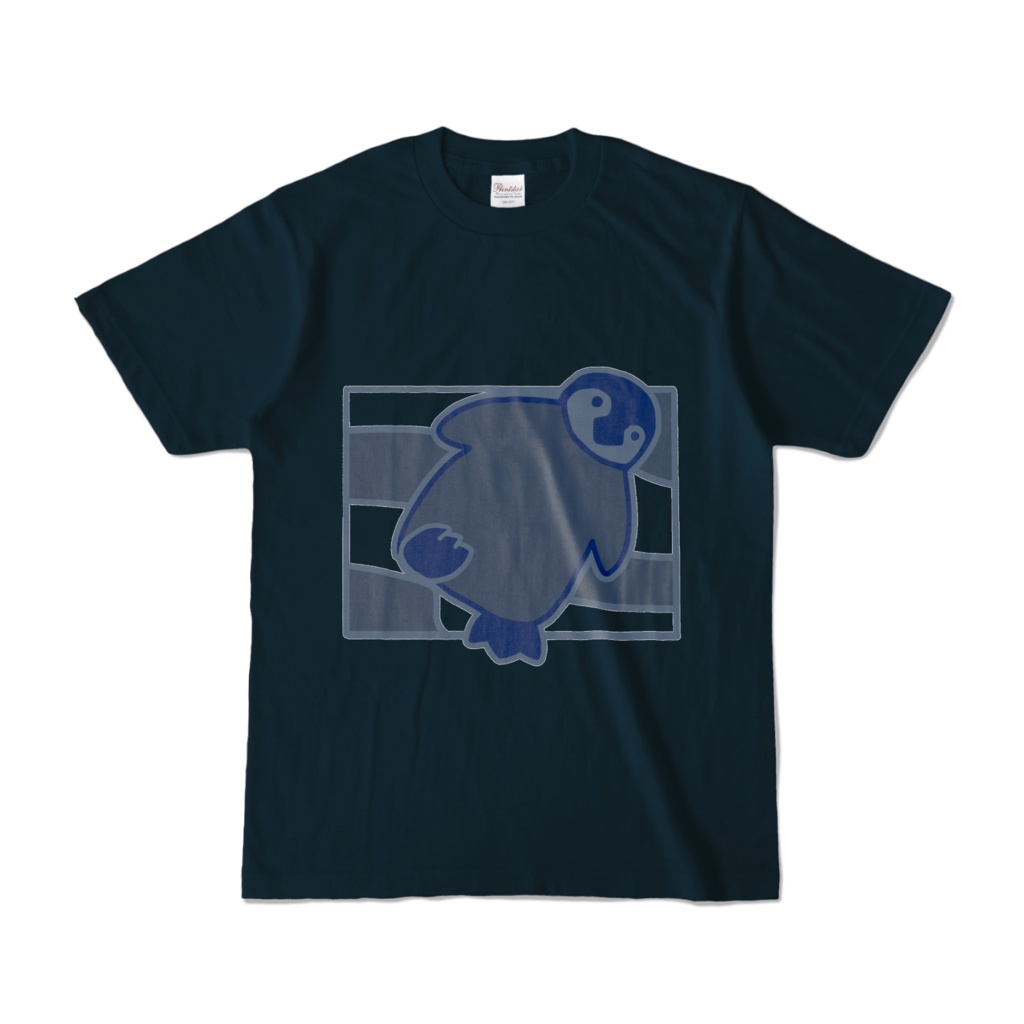 よちよち歩き子ペンギンTシャツ ネイビー