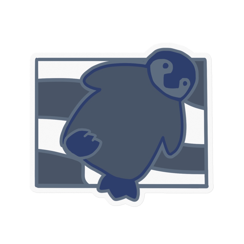 よちよち歩き子ペンギンステッカー