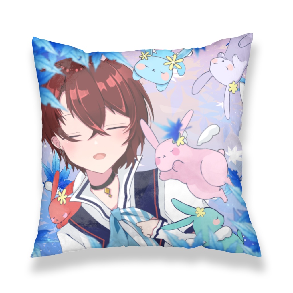 夜月秋兎 天兎と一緒にお昼寝クッションカバー