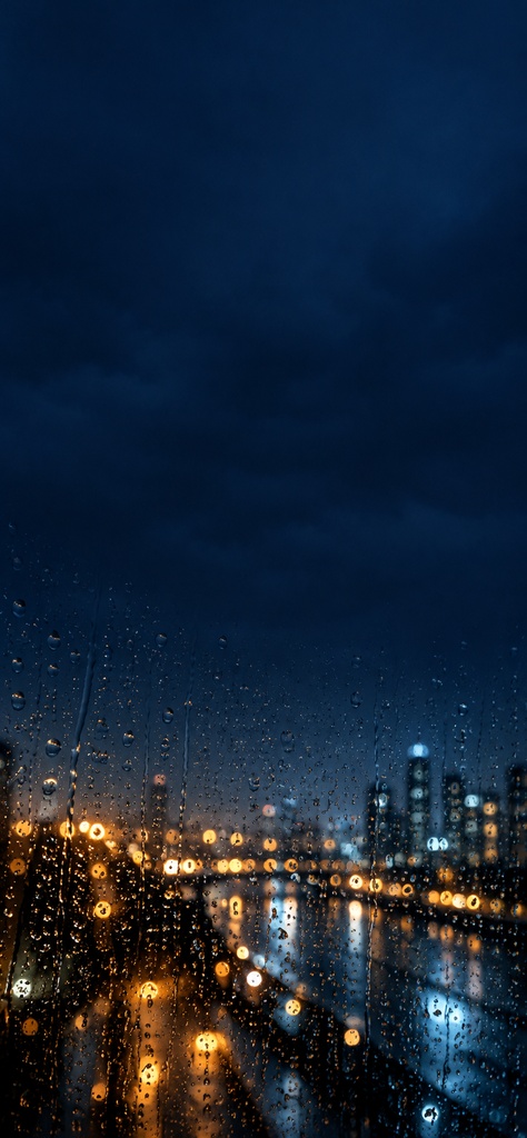 雨粒・窓辺の風景|スマホ壁紙6枚セット・雨と窓辺 Vol.05