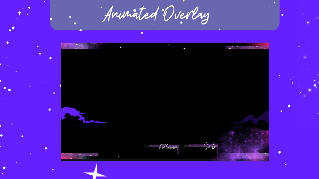 Dark Purple Space Twitch Pack