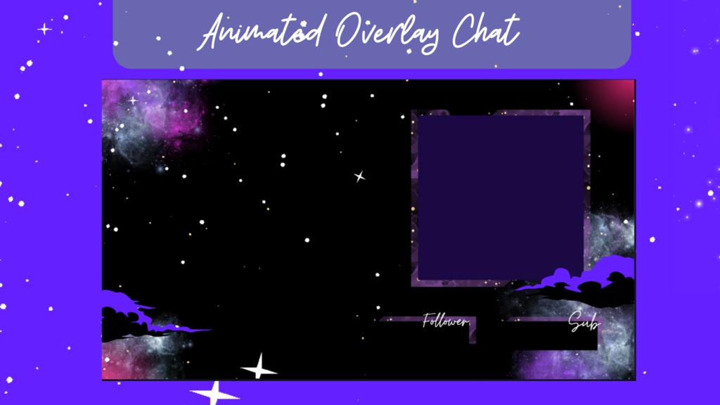 Dark Purple Space Twitch Pack