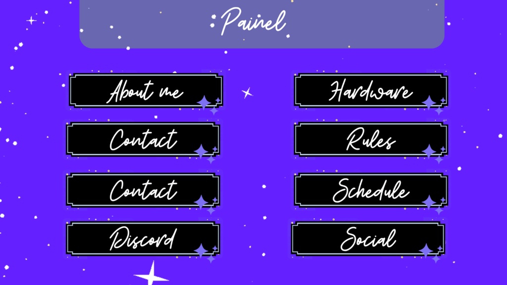 Dark Purple Space Twitch Pack