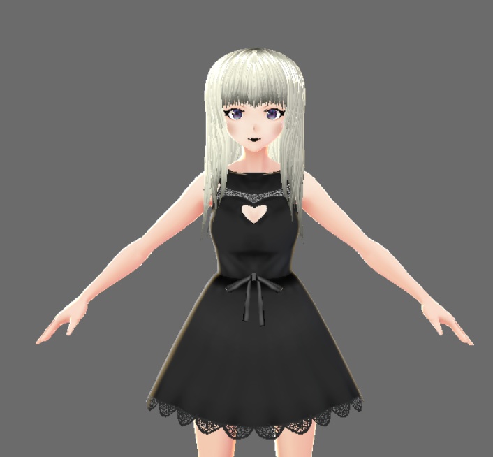 Lace Black Dress [Vroid]