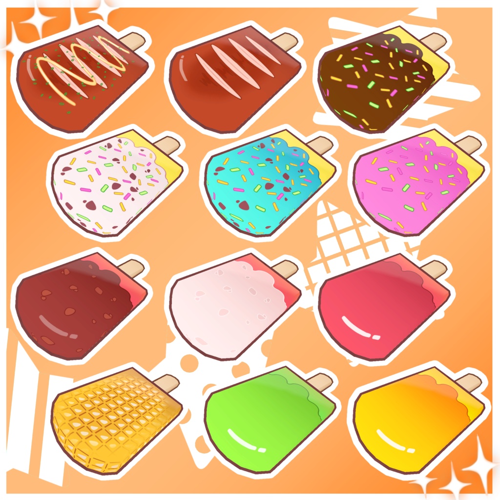 【アズキ対応】夏祭りたべものTexture 35枚【テクスチャ】