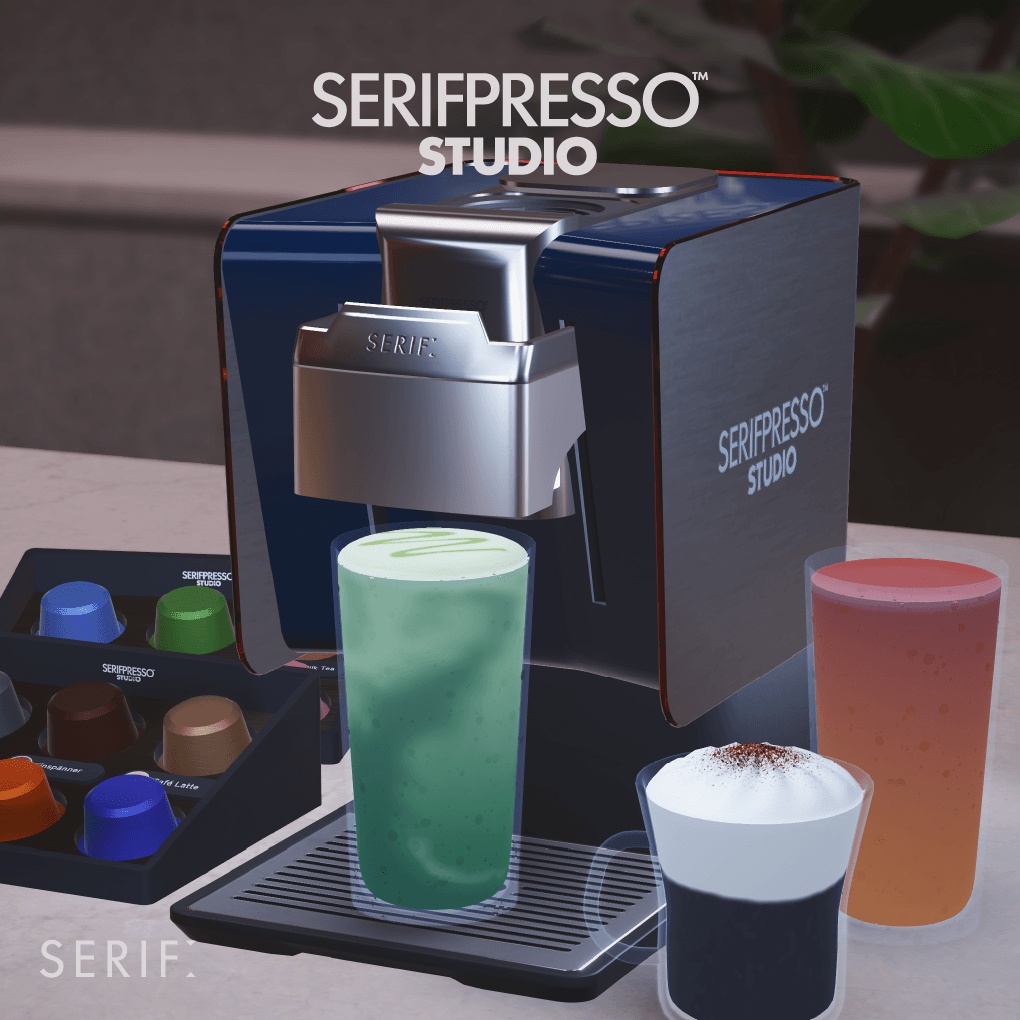 発売記念セール🎉オリジナルドリンクを作れるドリンクマシン『Serifpresso Studio』カプセル式VRChatワールド向けギミック