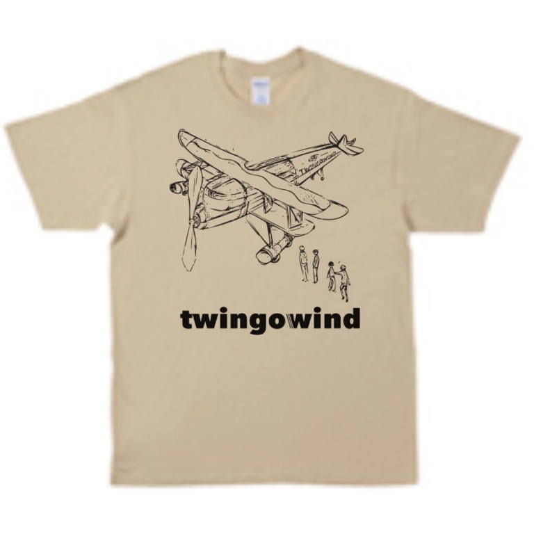 ラフ画飛行機Tシャツ
