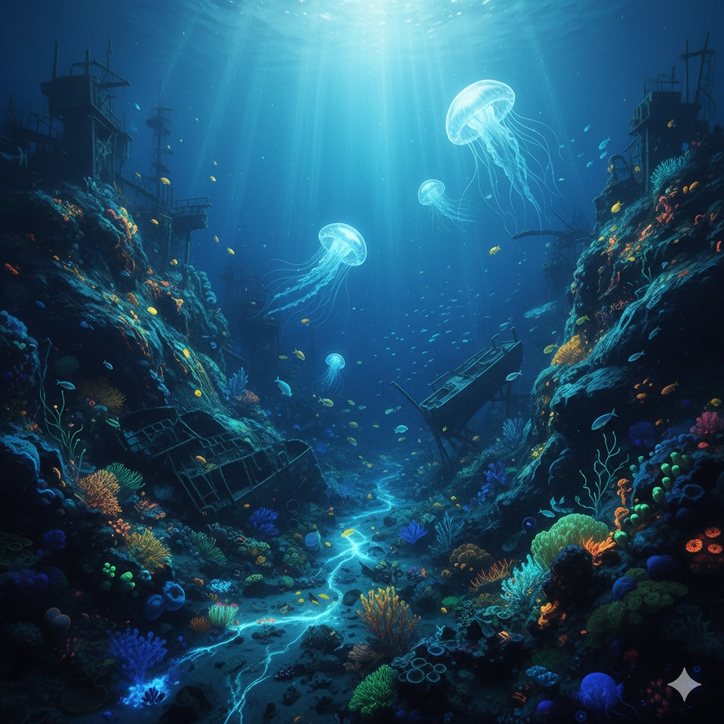 FG静止背景素材「海の底」(単品)