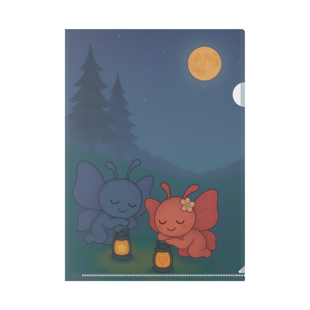 【幻蝶とランタン】月夜の森で