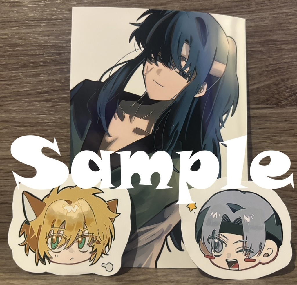 海王イラストカード・アルファルファ＆七生お顔シールセット