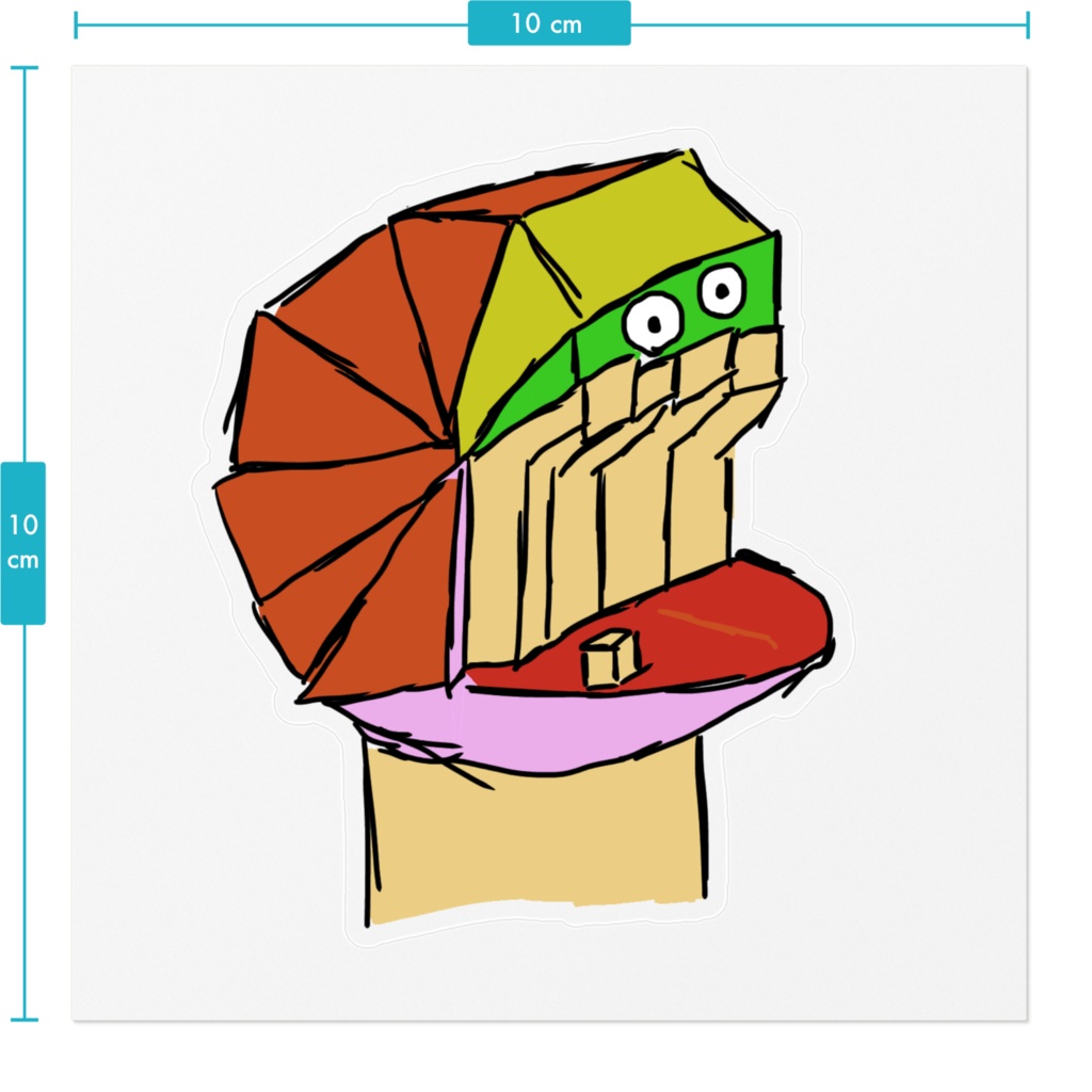 手の怪物ステッカー