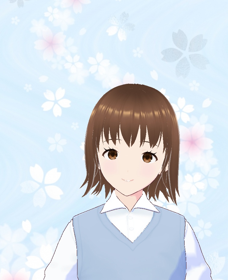 【VRoid】ヘアスタイル・後髪・外ハネ