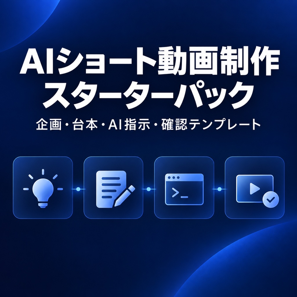 AIショート動画制作スターターパック | 30秒台本・確認・修正テンプレート