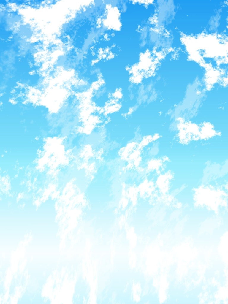 青空と焼けた空