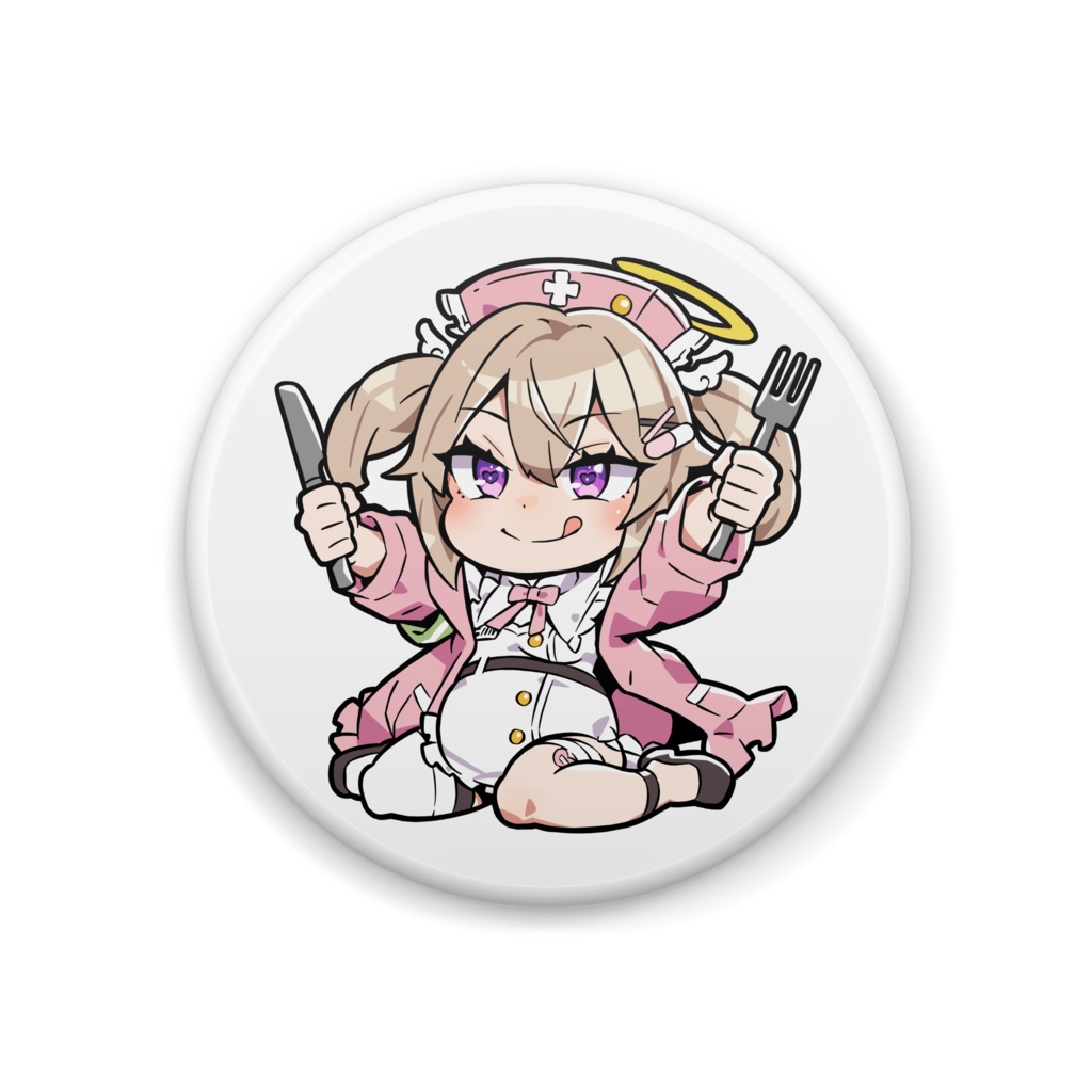 【白雲まめ】もぐもぐまめ缶バッジ