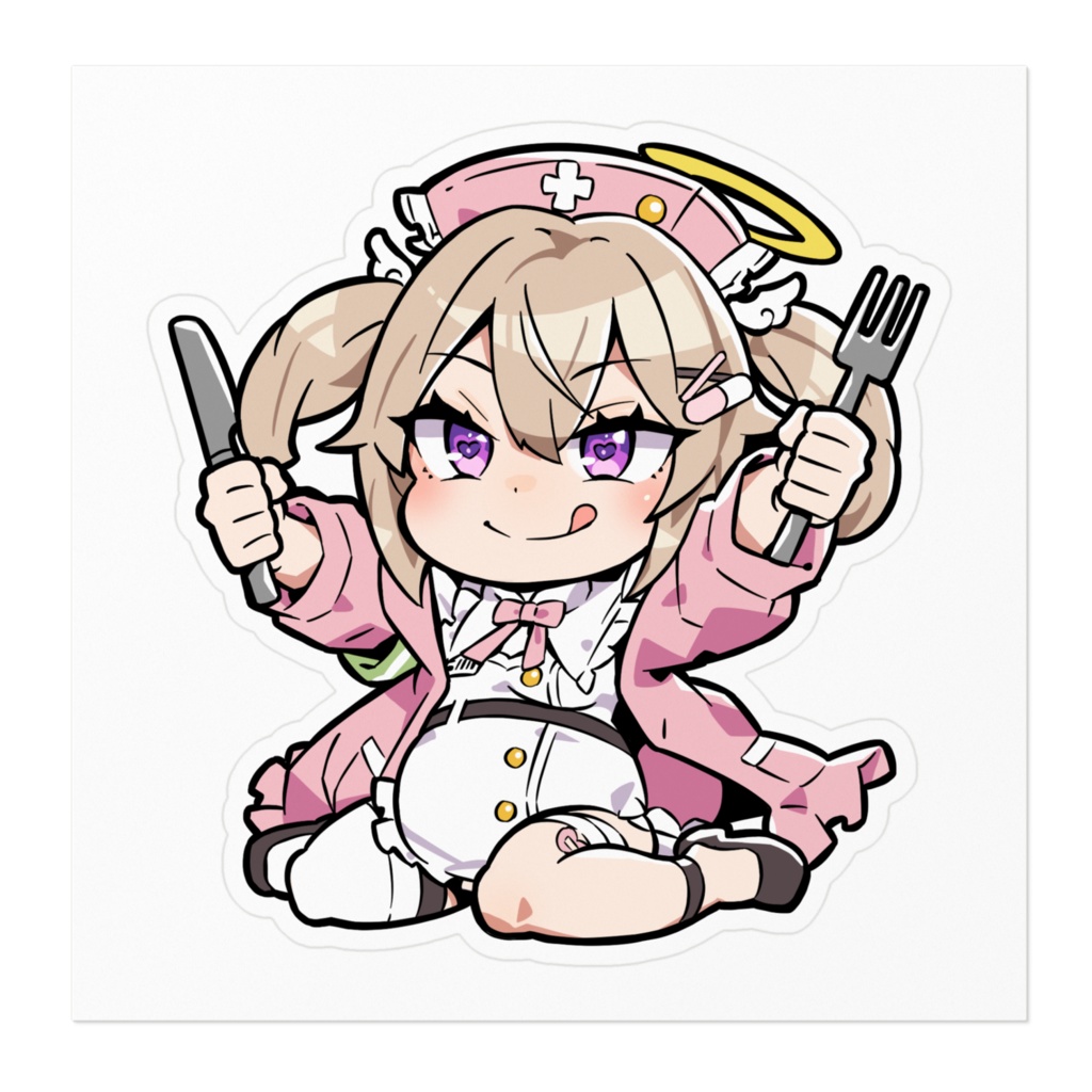 【白雲まめ】もぐもぐまめステッカー