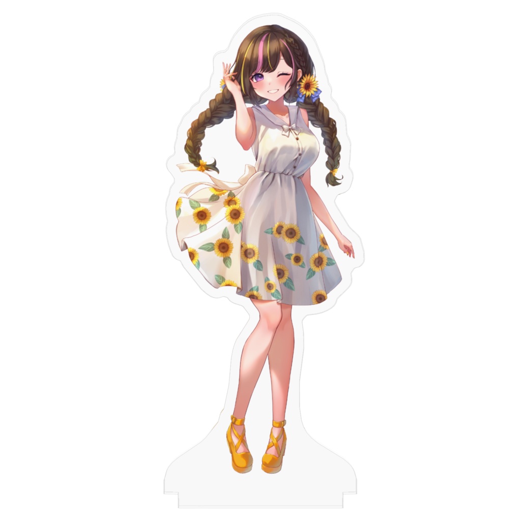 【Rei-tya様描き下ろし】まるたにあやの 11周年記念イラスト アクリルスタンド ウインクver.