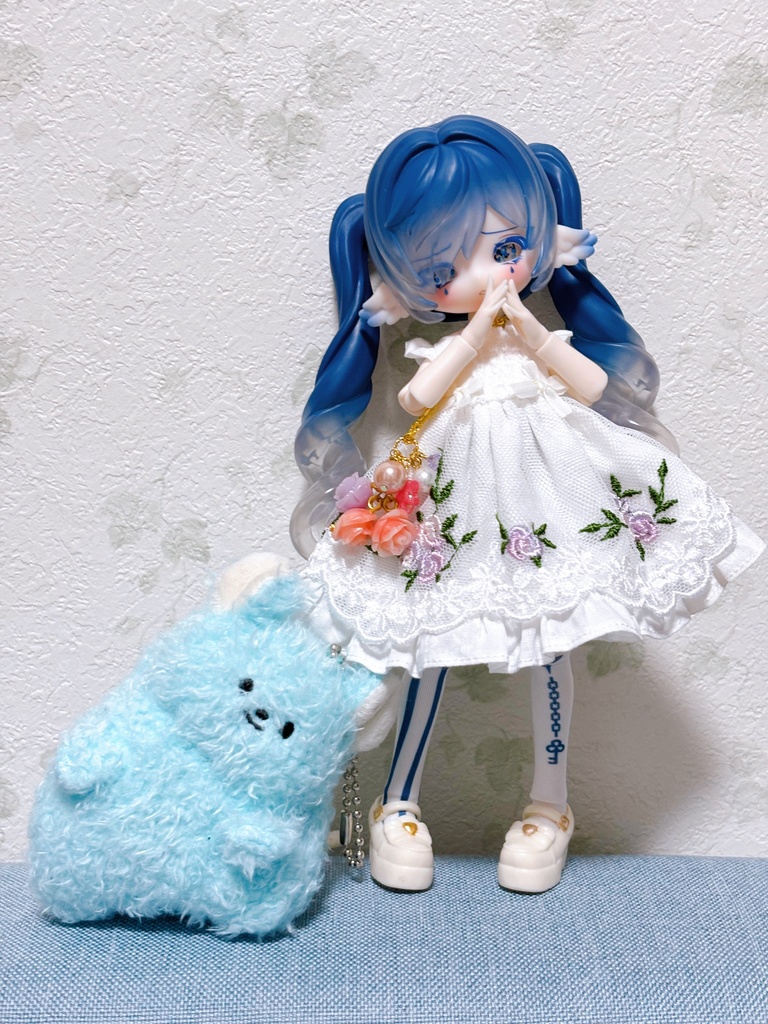 1/12サイズドール用 ミックスローズのポシェット