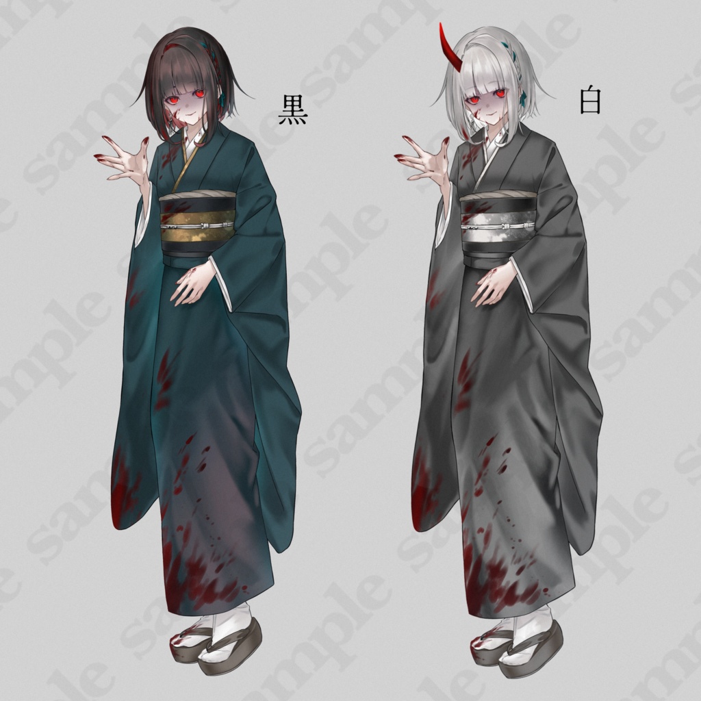 【立ち絵/PSD有】差分各12種,カラバリ2種【手描き】