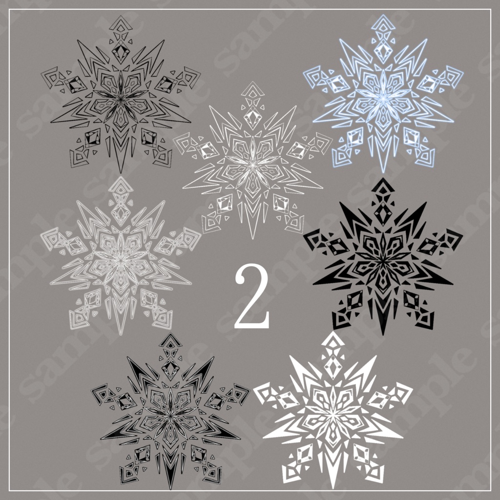 【イラスト素材/全35種】幾何学模様【手描き】