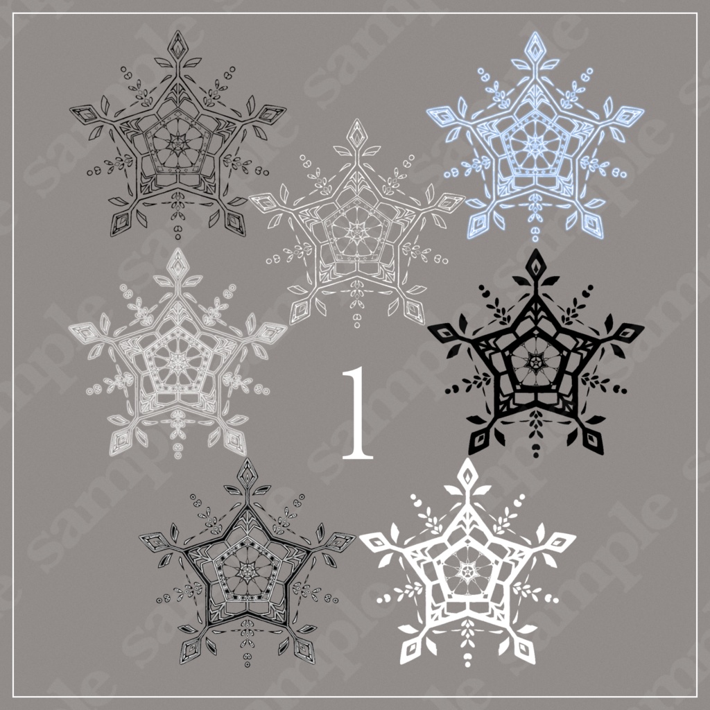 【イラスト素材/全35種】幾何学模様【手描き】