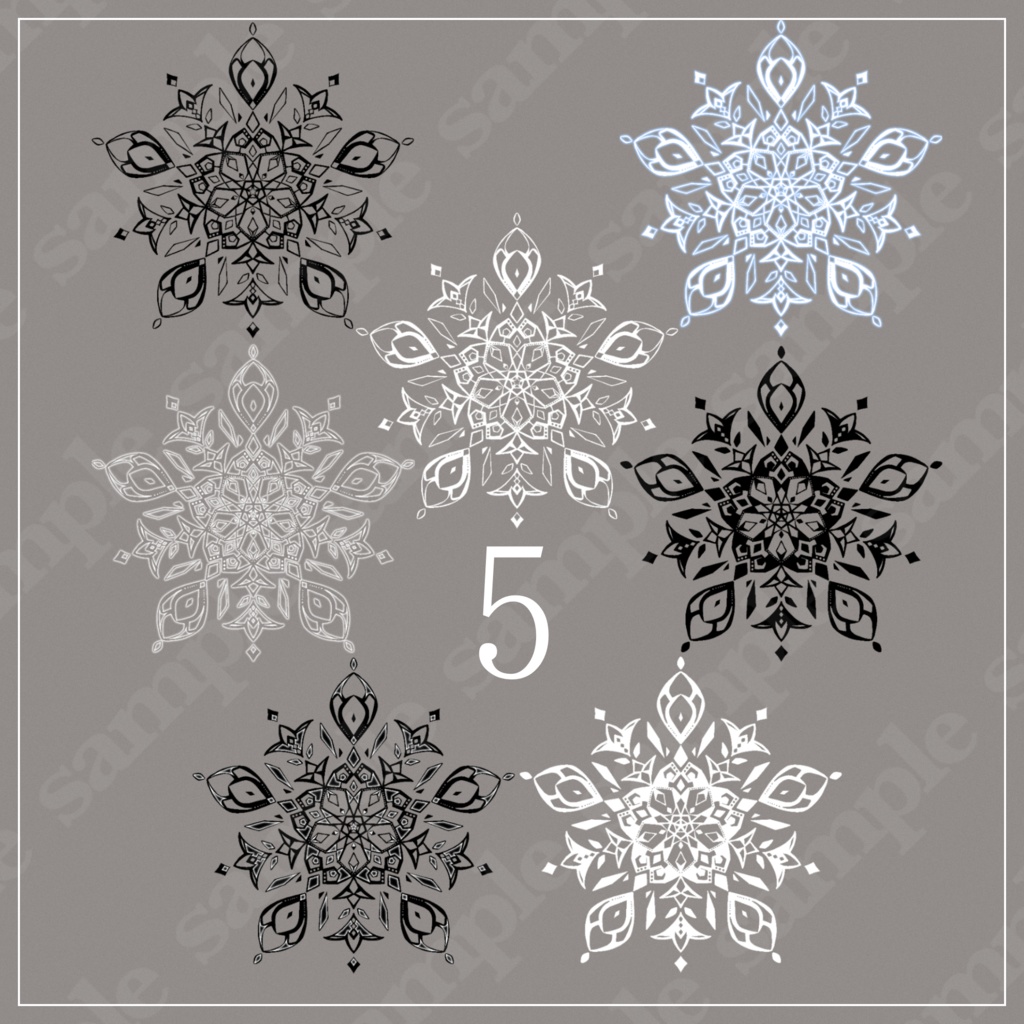 【イラスト素材/全35種】幾何学模様【手描き】