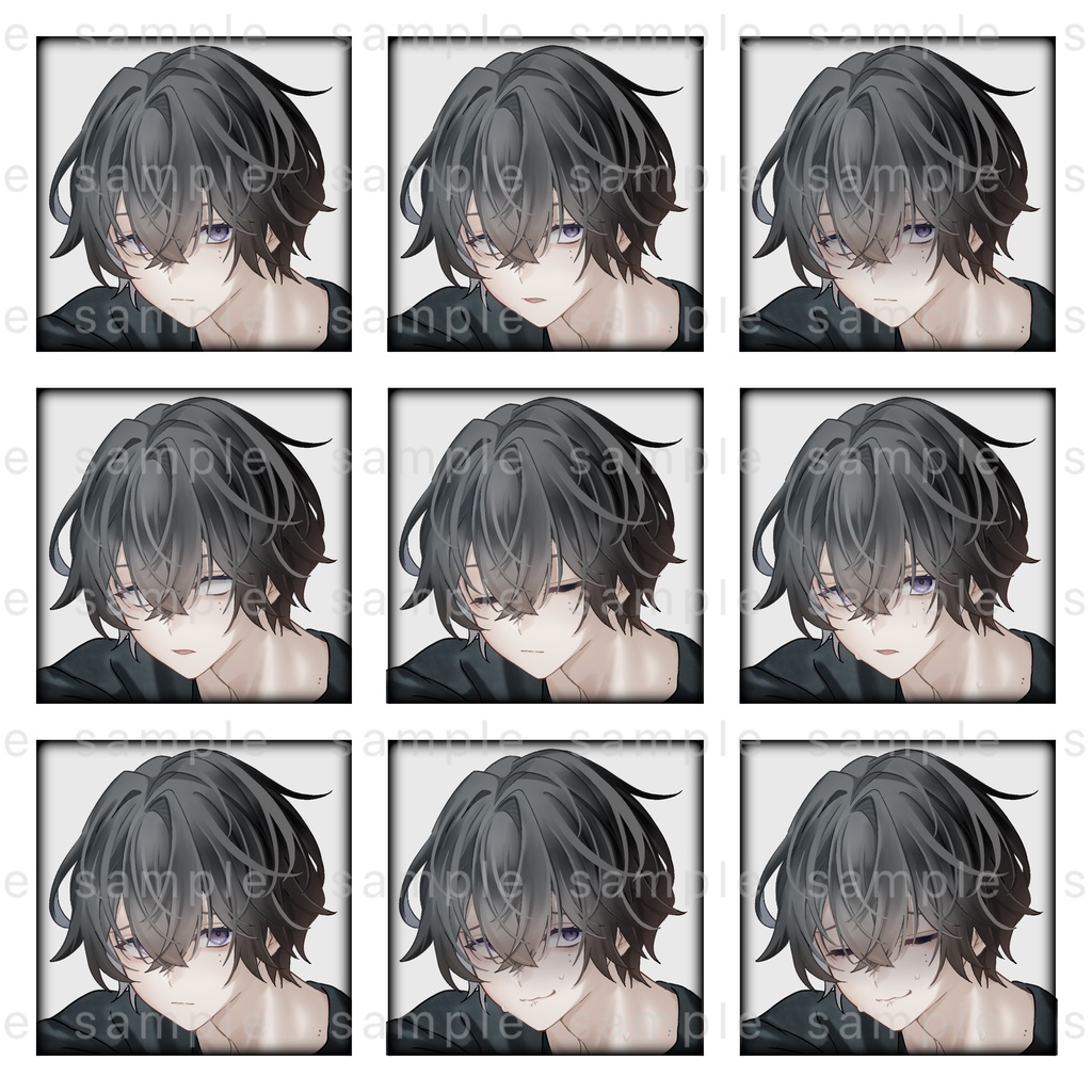 【立ち絵】表情9種【手描き】