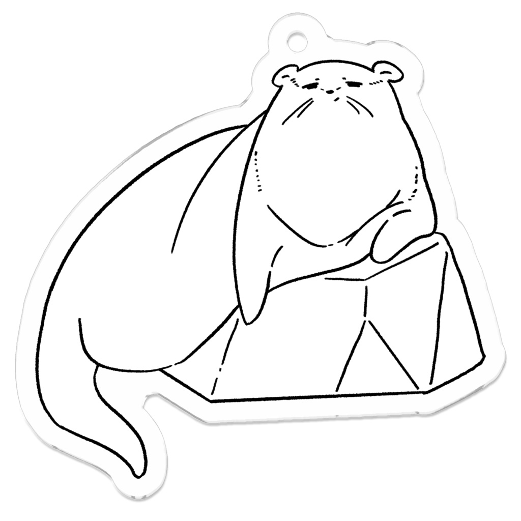 【アクキー(コーティング)】偉そうなカワウソ【手描き】