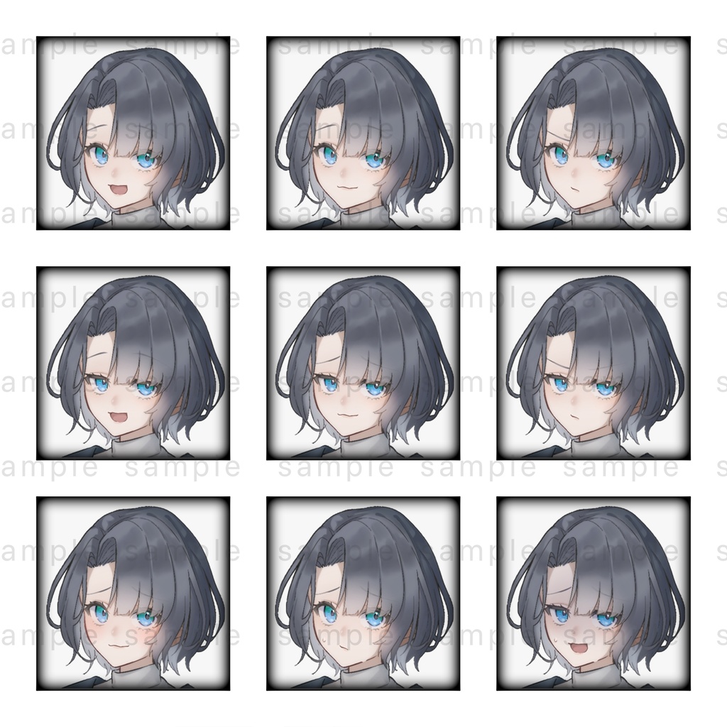 【立ち絵】表情9種【手描き】